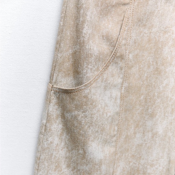 Zara NWT PRINTED LINEN BLEND JUMPSUIT - Picture 11 of 15